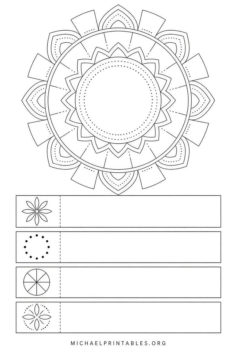 Free Printable Mandala Practice Sheets