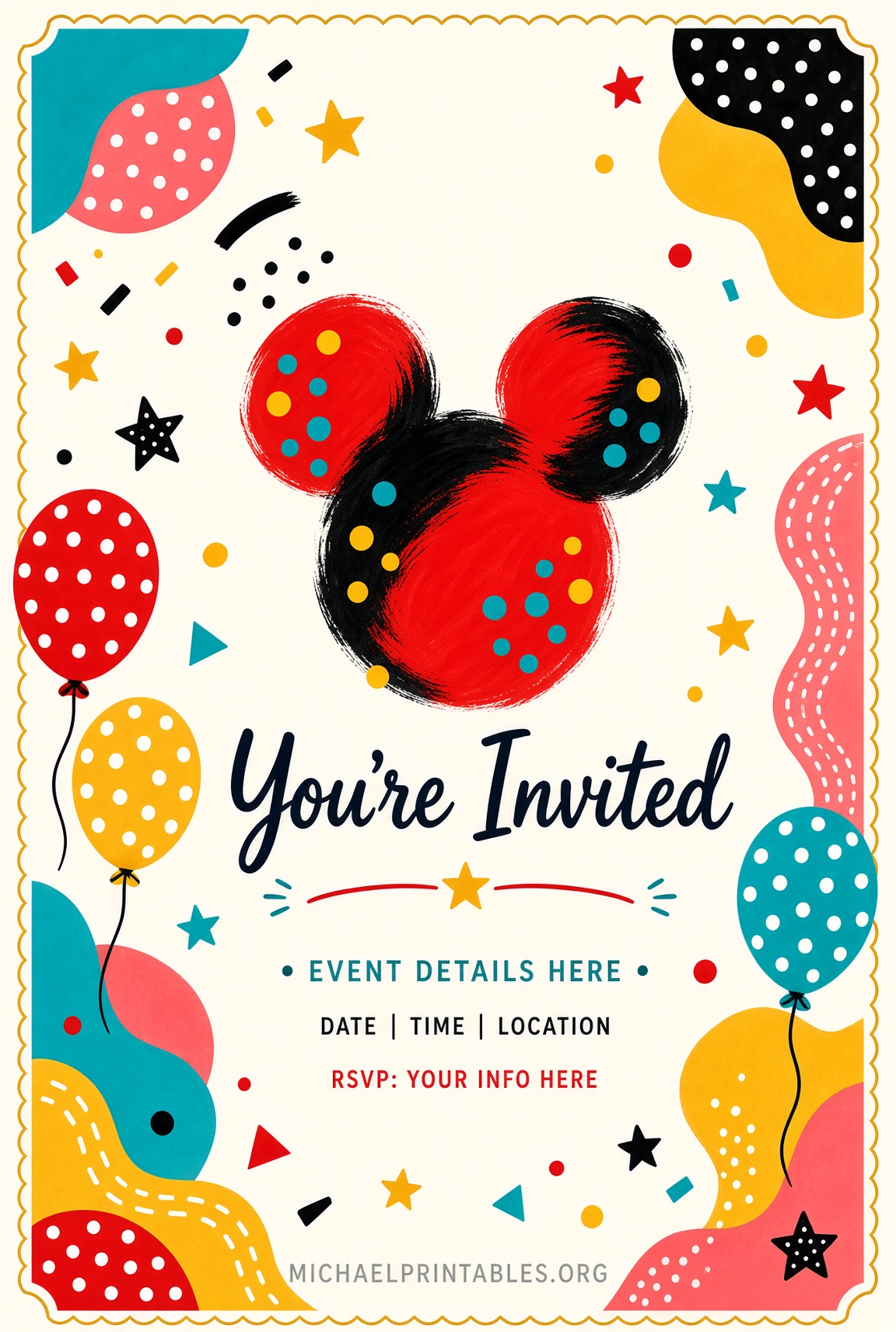 Free Printable Mickey Mouse Birthday Guide