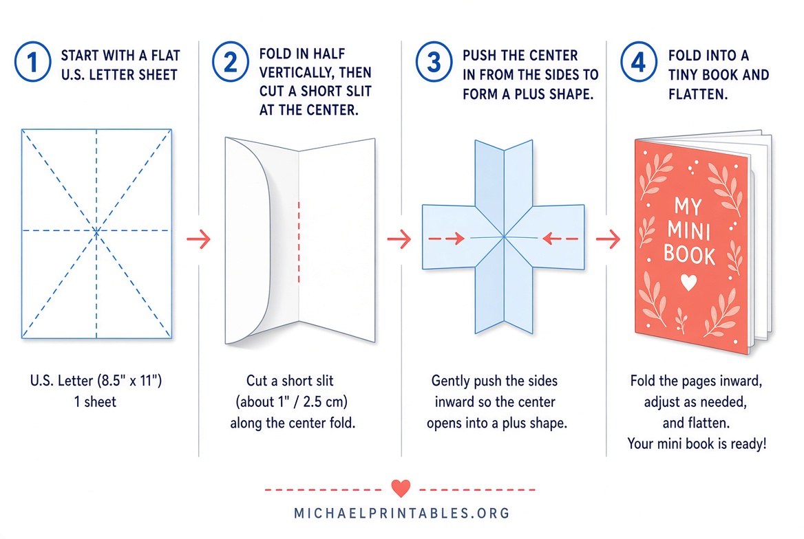 Free Printable Mini Book Template | PDF Guide