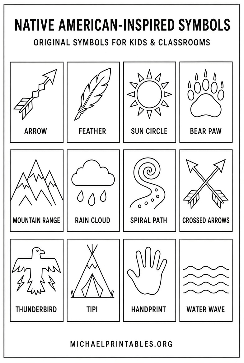 Free Printable Native American Symbols Resources