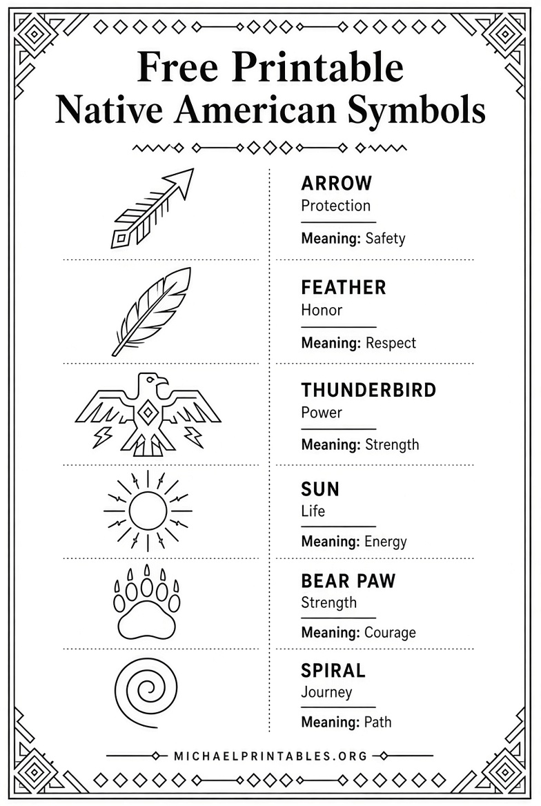 Free Printable Native American Symbols Resources