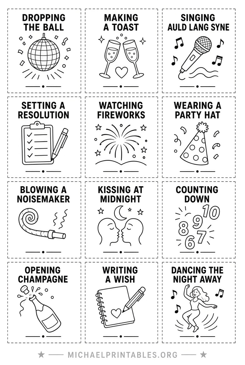 Free Printable New Years Eve Games for Parties