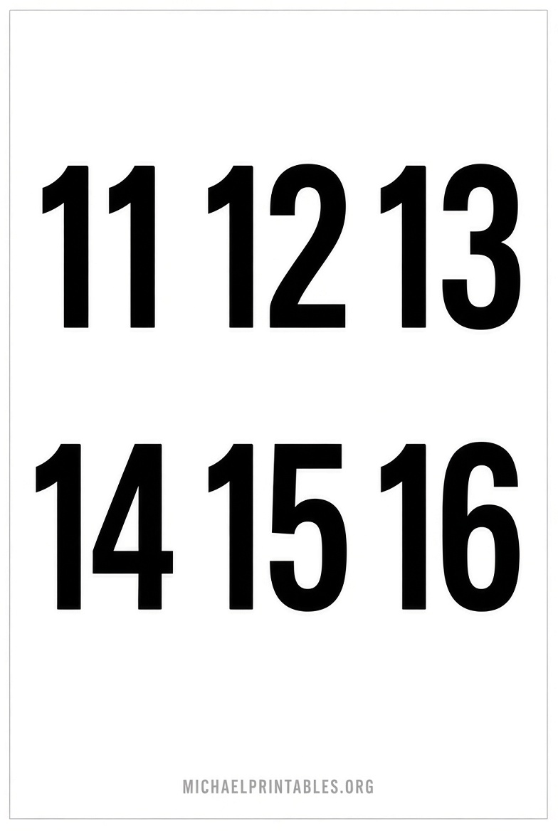 Free Printable Numbers 1-30 for Kids