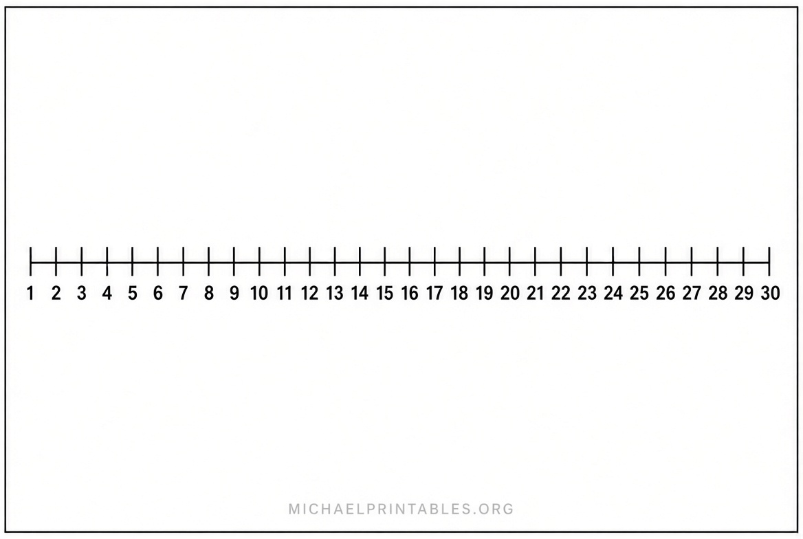 Free Printable Numbers 1-30 for Kids