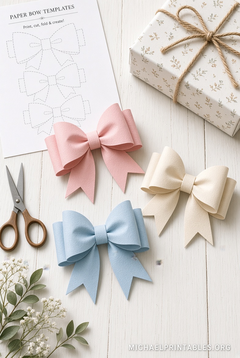 Free Printable Paper Bow Template – Easy DIY