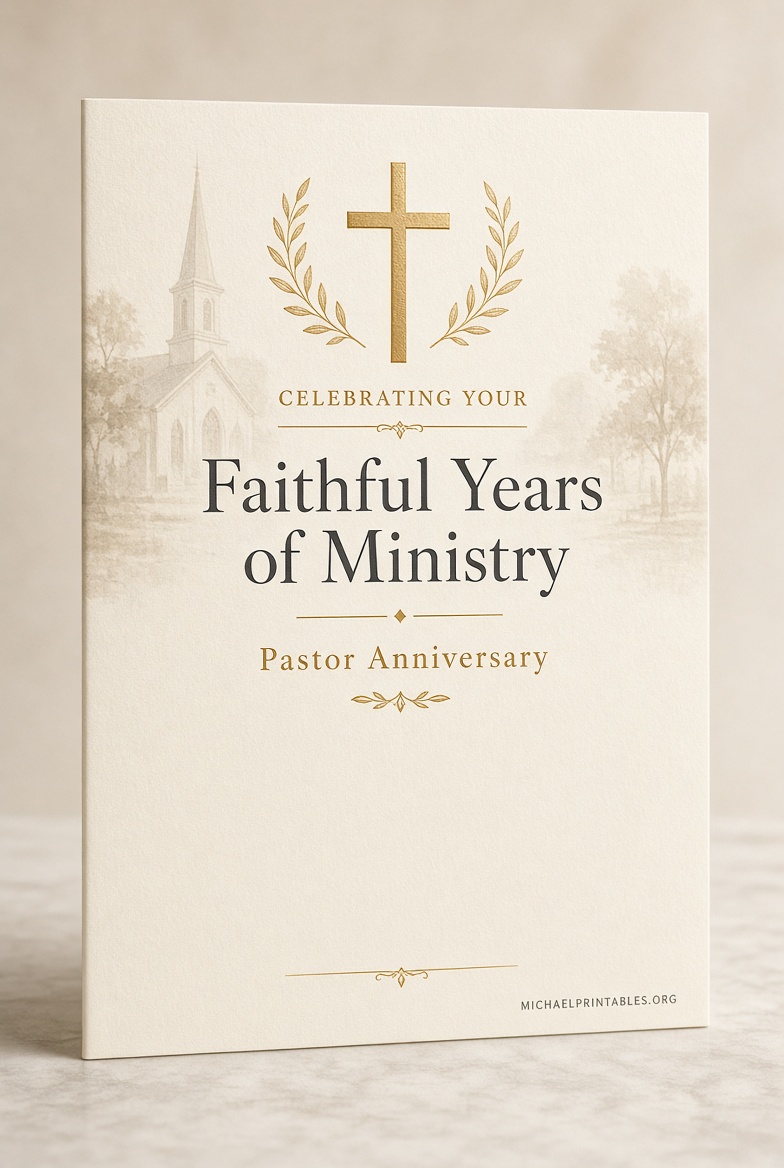 Free Printable Pastor Anniversary Cards