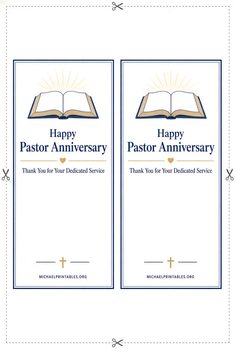 Free Printable Pastor Anniversary Cards
