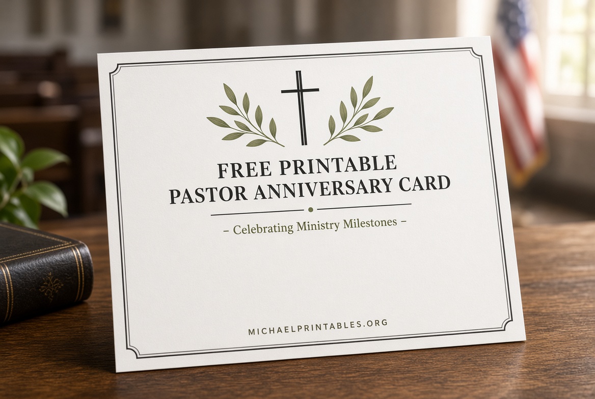 Free Printable Pastor Anniversary Cards