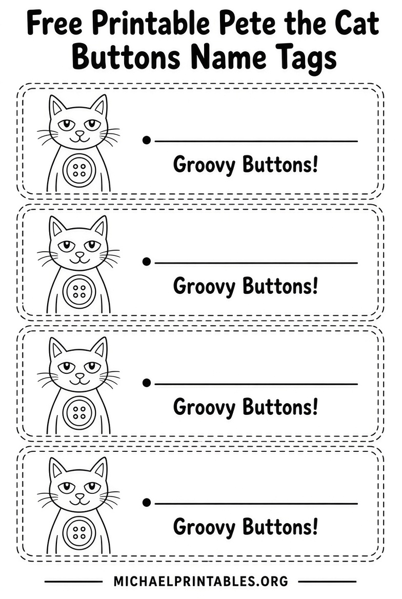 Free Printable Pete the Cat Buttons
