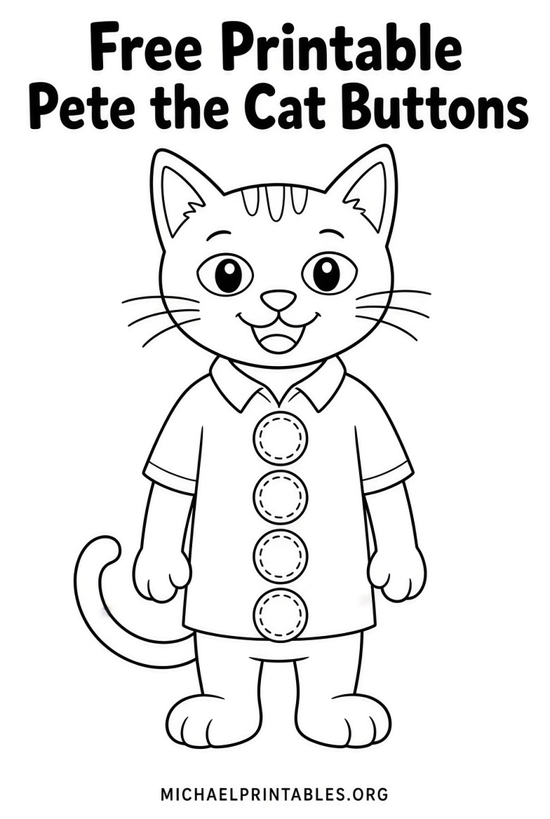 Free Printable Pete the Cat Buttons
