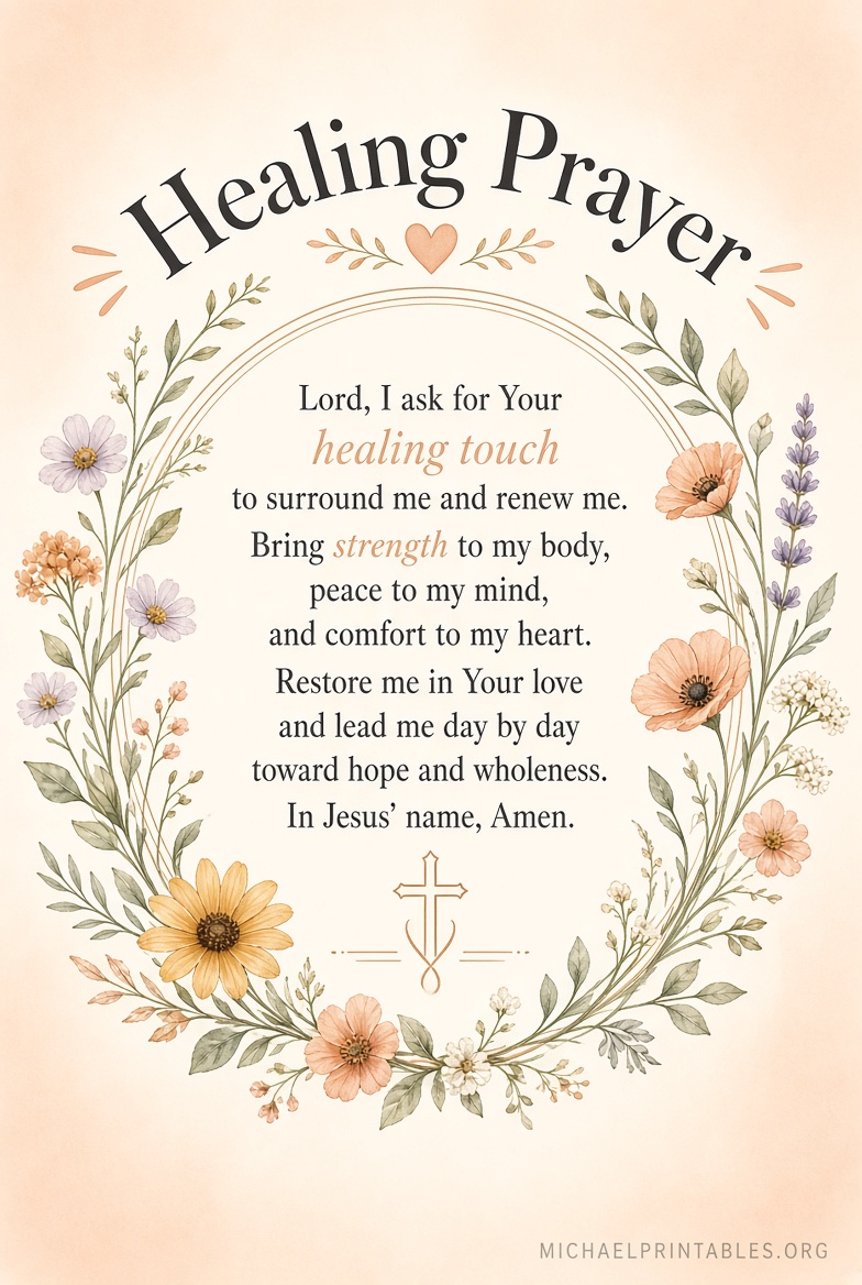 Free Printable Prayers for Healing