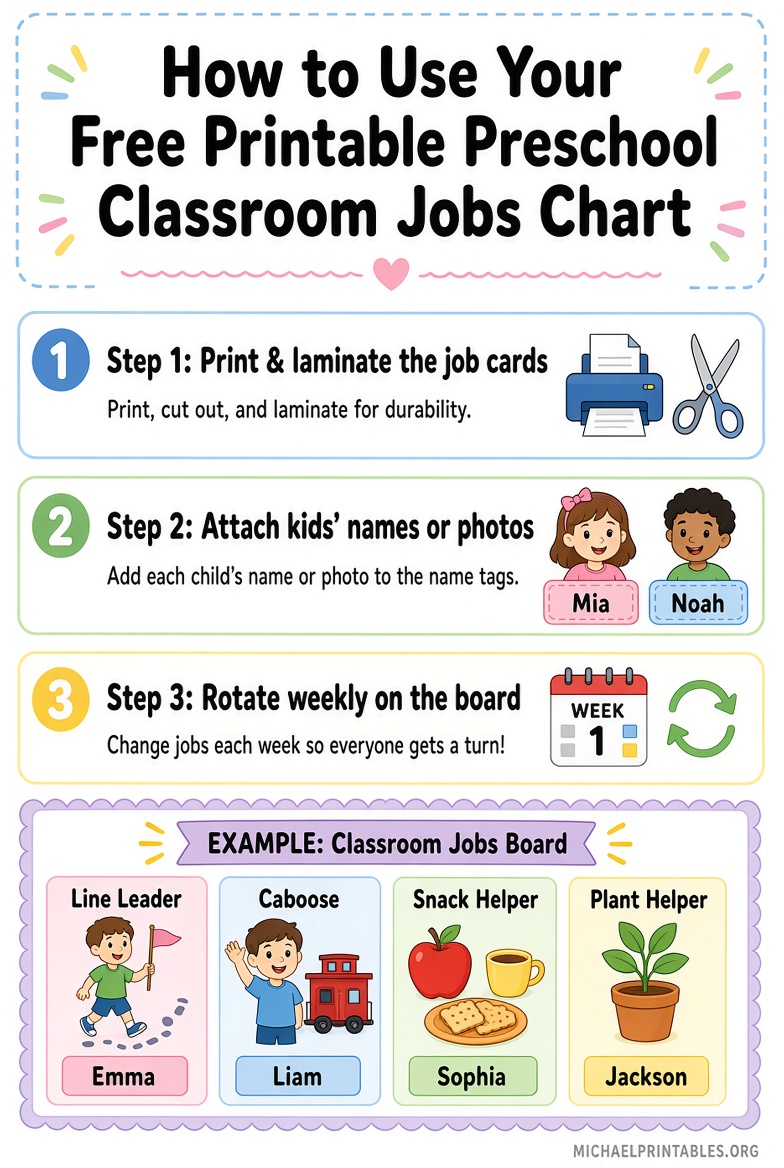 Free Printable Preschool Classroom Jobs
