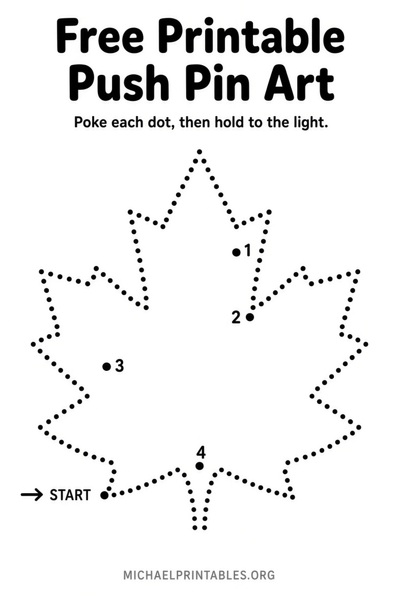 Free Printable Push Pin Art Templates for Kids