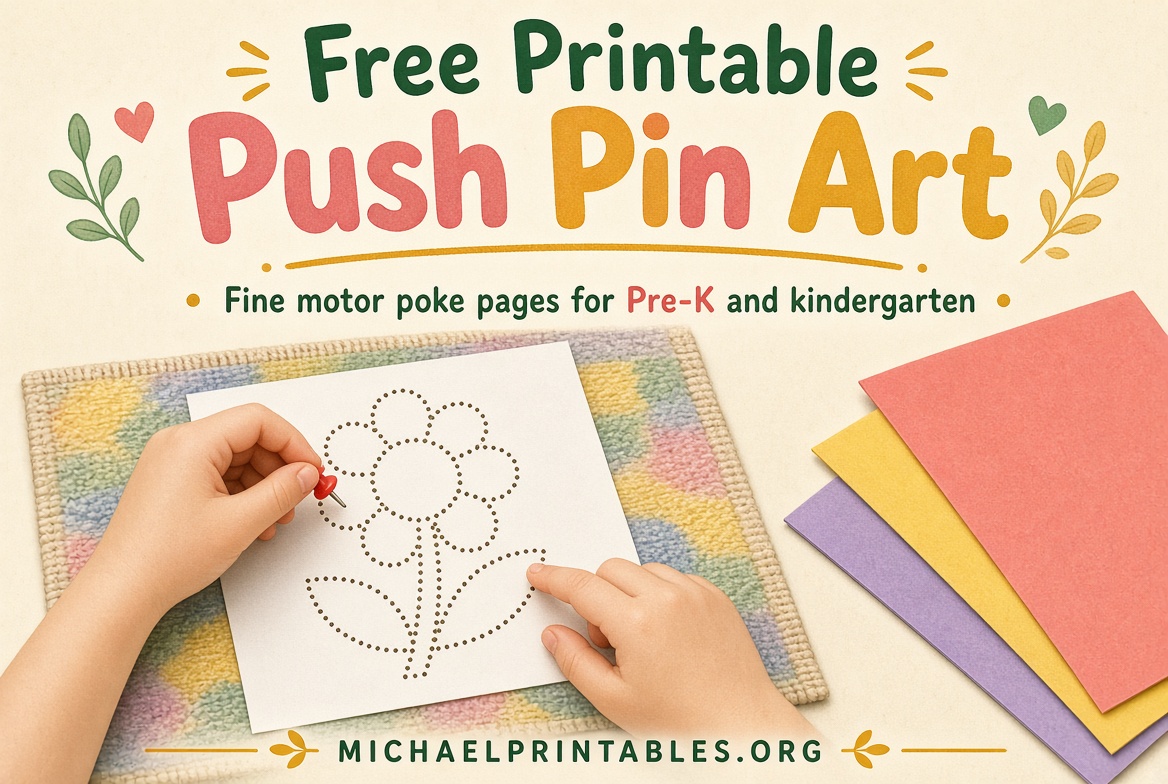 Free Printable Push Pin Art Templates for Kids