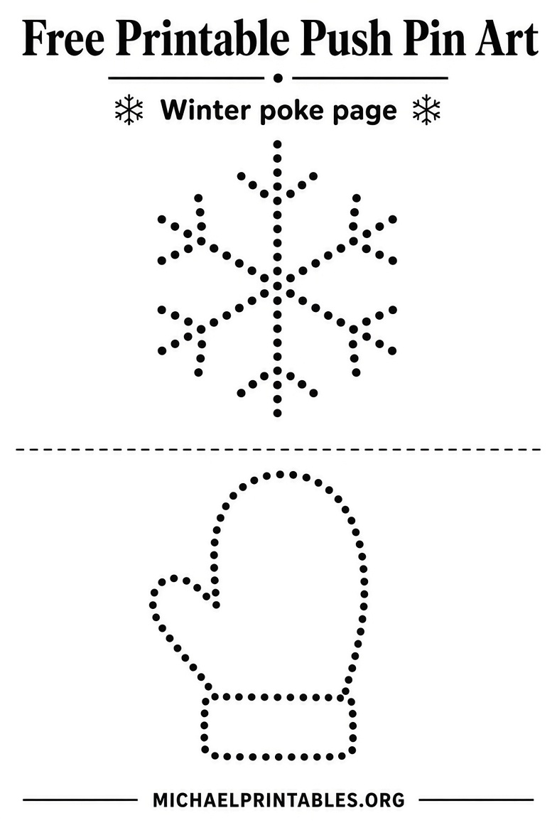Free Printable Push Pin Art Templates for Kids