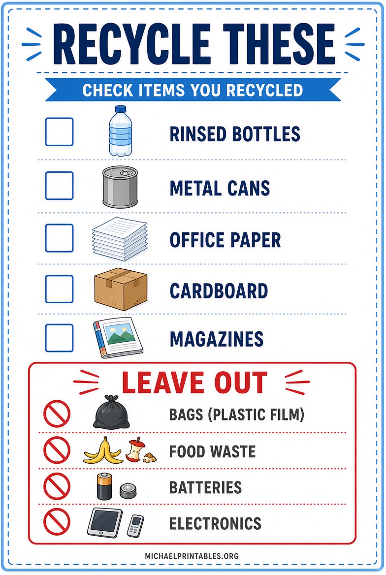 Free Printable Recycling Signs (PDF Downloads)