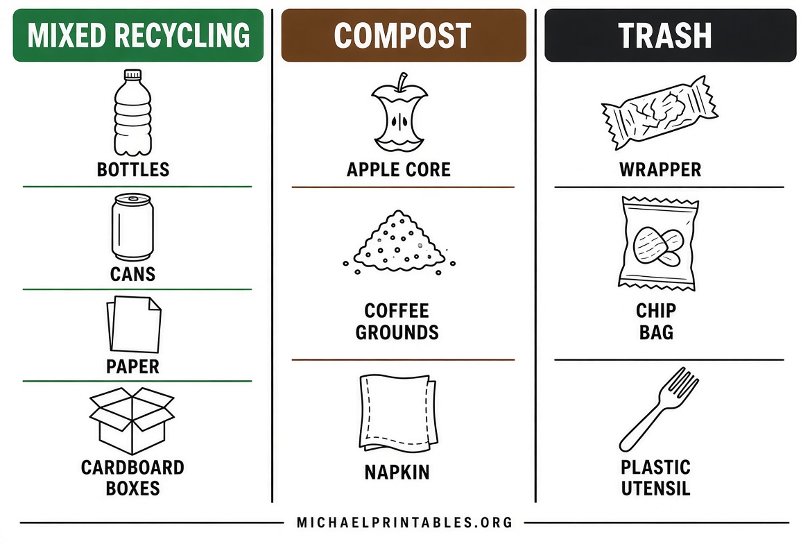Free Printable Recycling Signs (PDF Downloads)