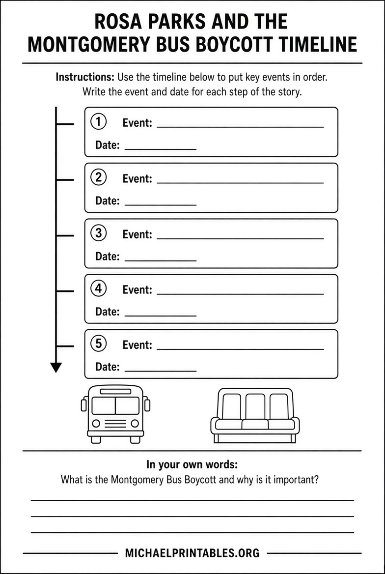 Free Printable Rosa Parks Worksheets for Students