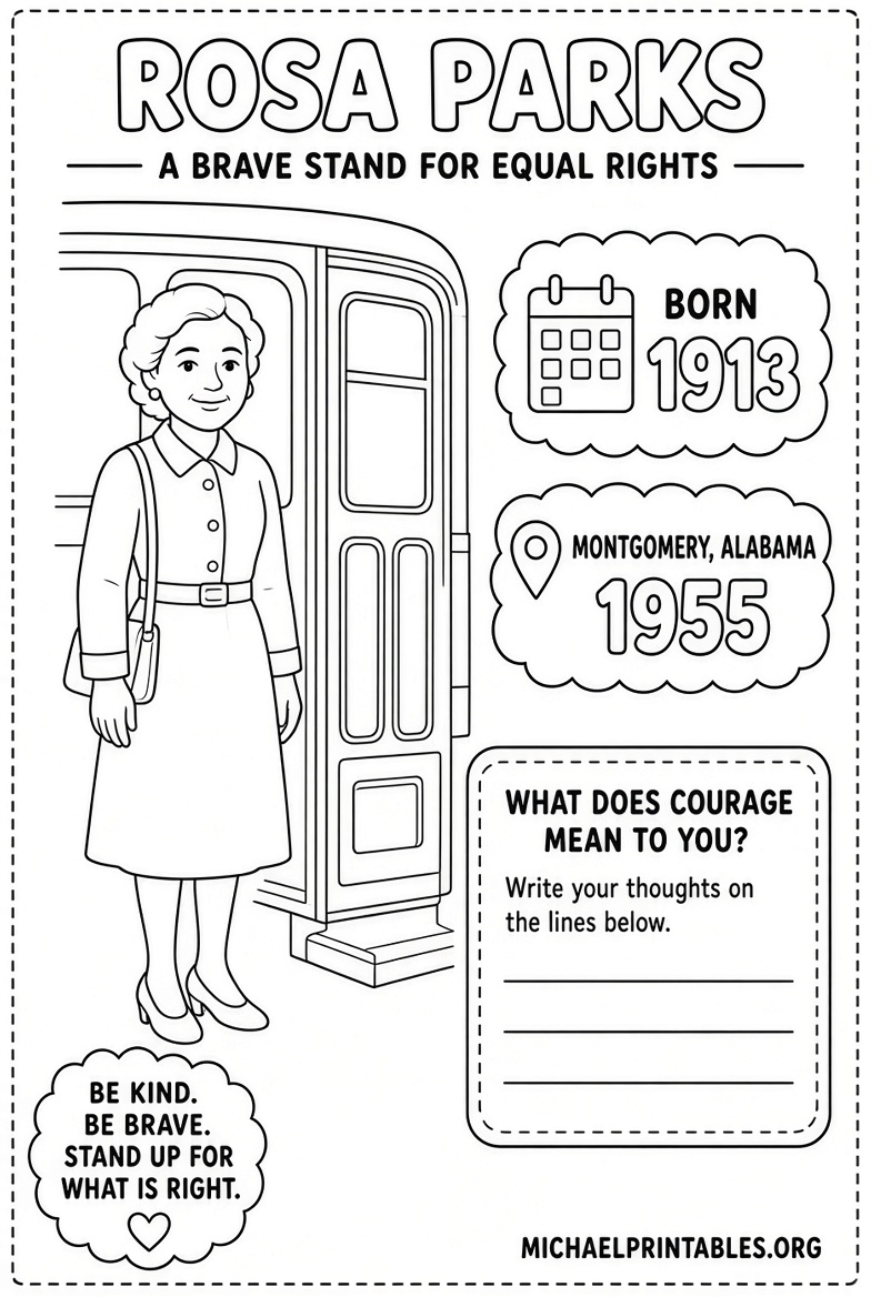 Free Printable Rosa Parks Worksheets for Students