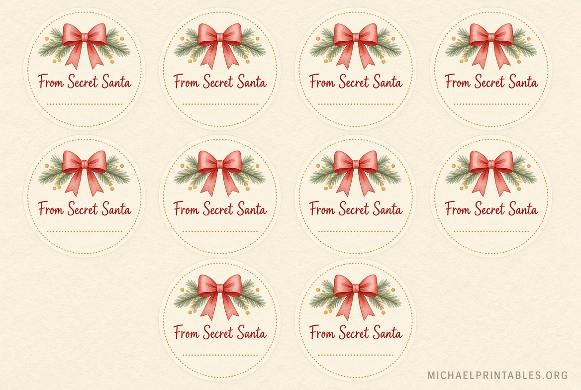Free Printable Secret Santa Labels – Easy Downloads