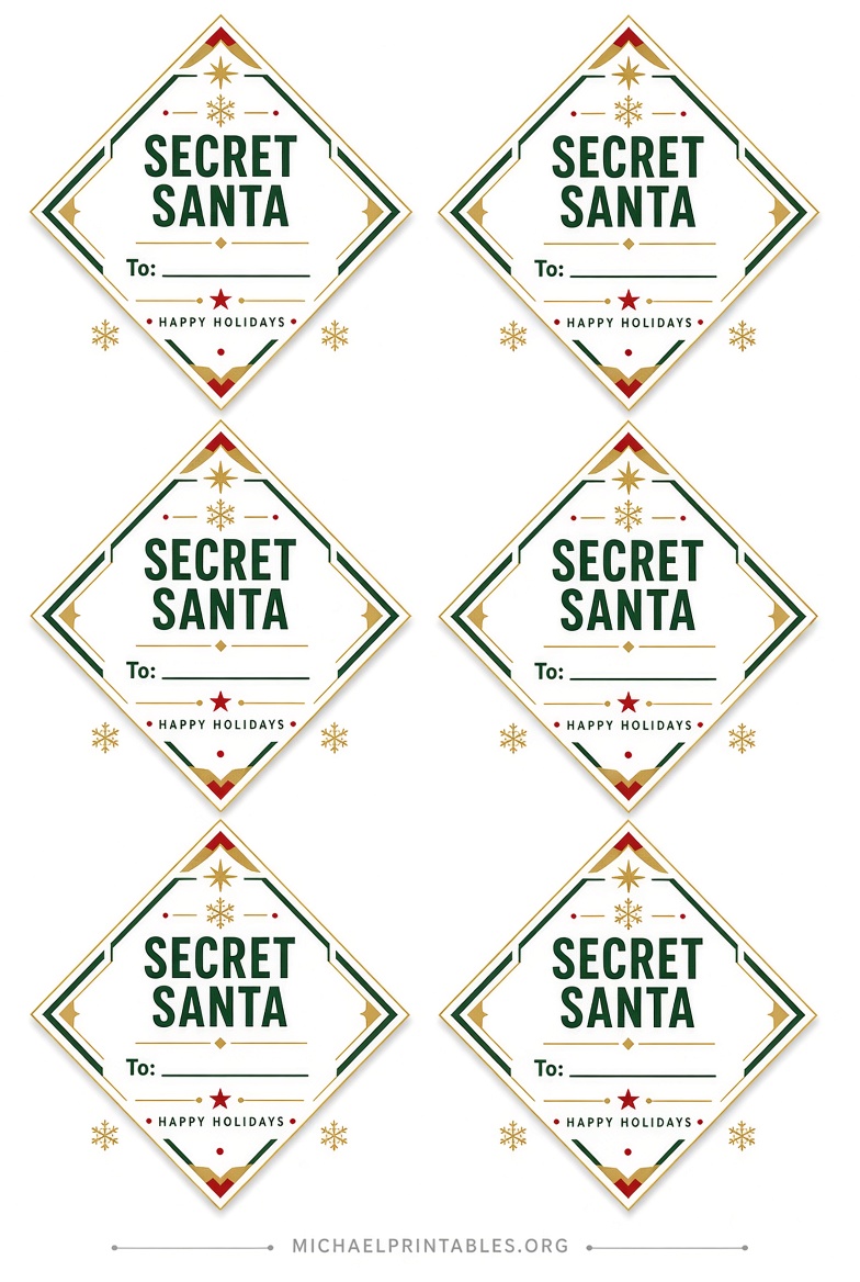 Free Printable Secret Santa Labels – Easy Downloads