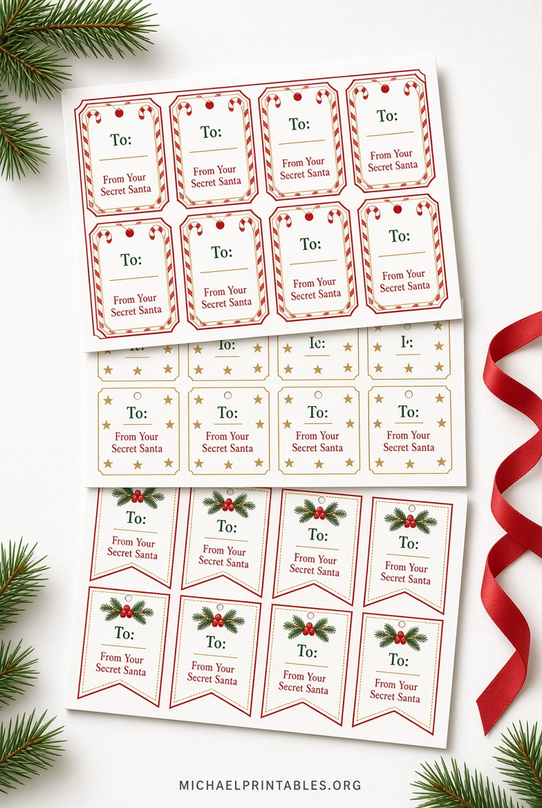Free Printable Secret Santa Labels – Easy Downloads