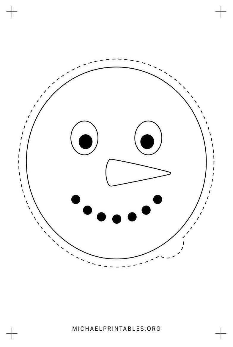 Free Printable Snowman Face Template Guide