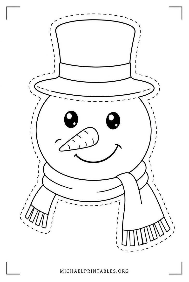 Free Printable Snowman Face Template Guide