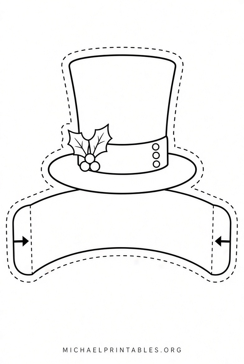 Free Printable Snowman Hat Template