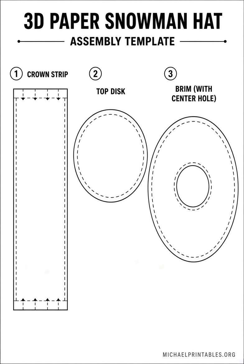 Free Printable Snowman Hat Template