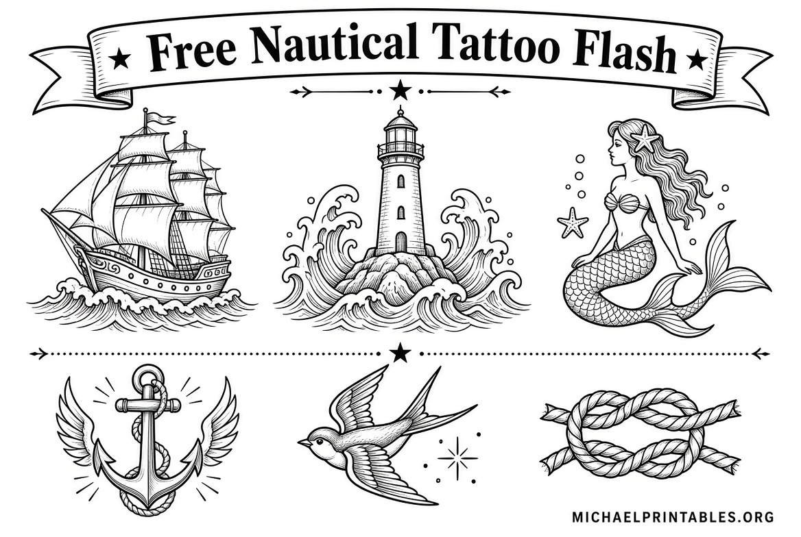 Free Printable Tattoo Flash Sheets | Download Guide