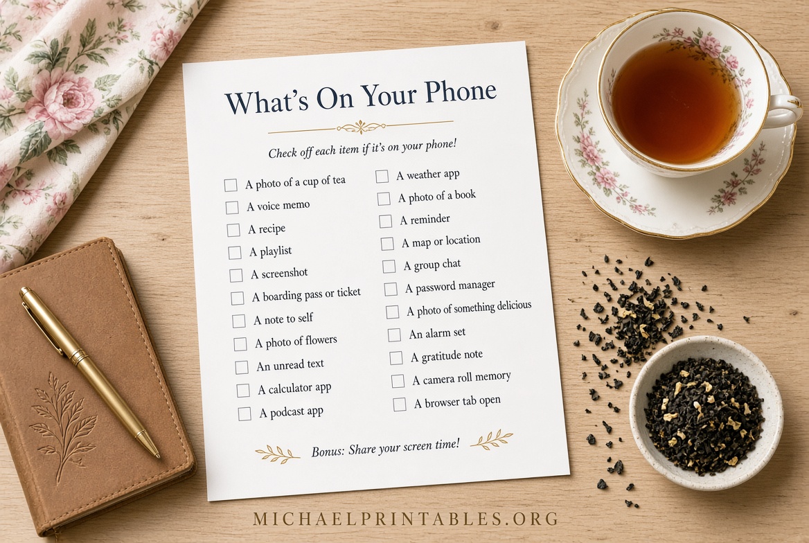 Free Printable Tea Party Games for Adults