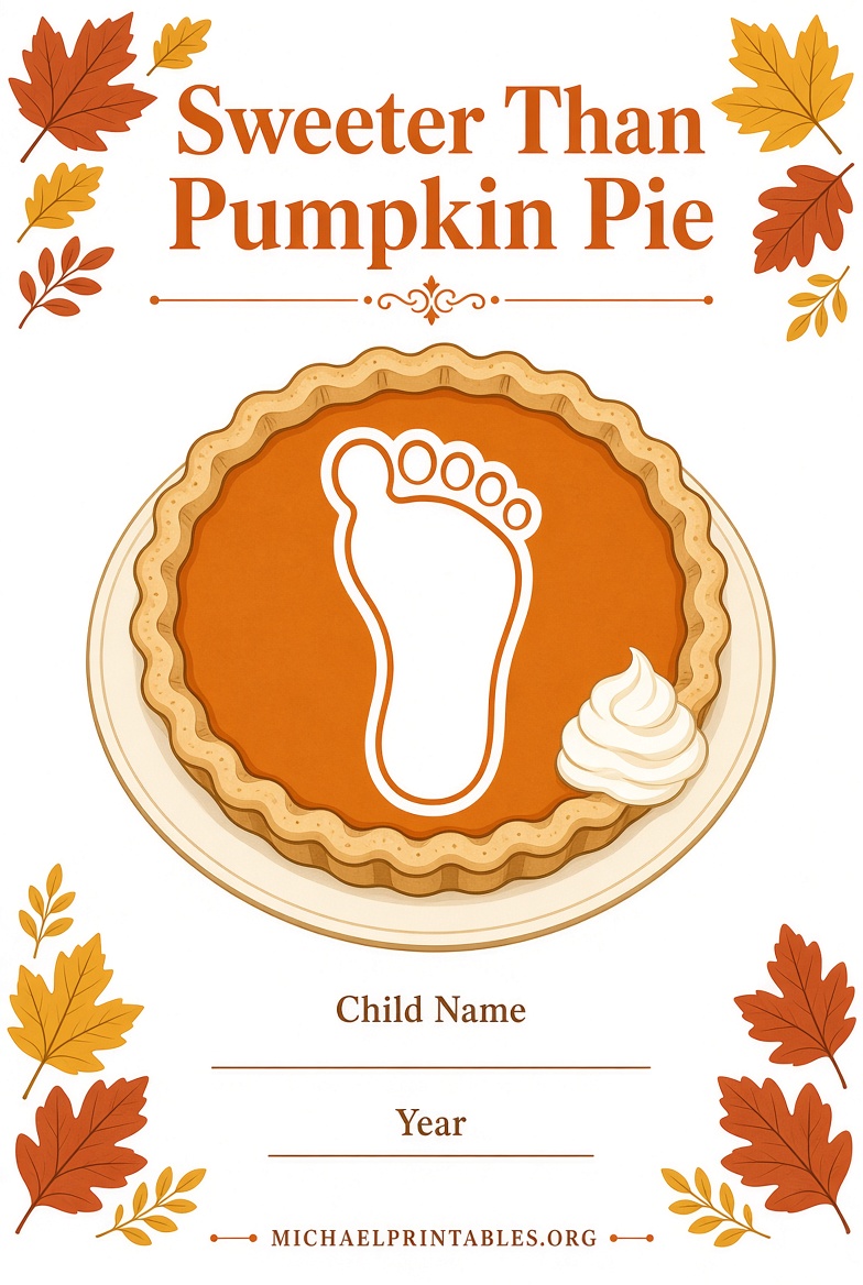 Sweeter Than Pumpkin Pie Free Printable