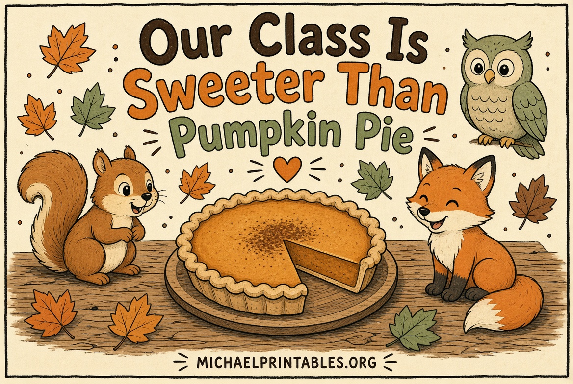 Sweeter Than Pumpkin Pie Free Printable